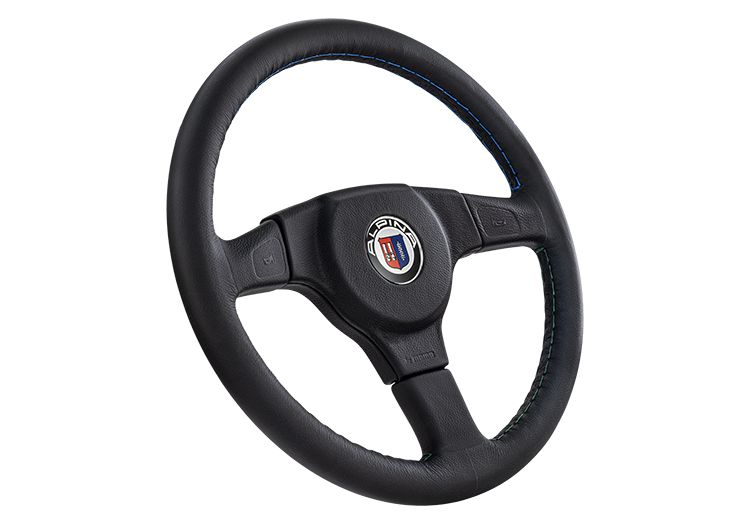 レザーステアリングホイール 3スポーク 360mm (ボスなし)
