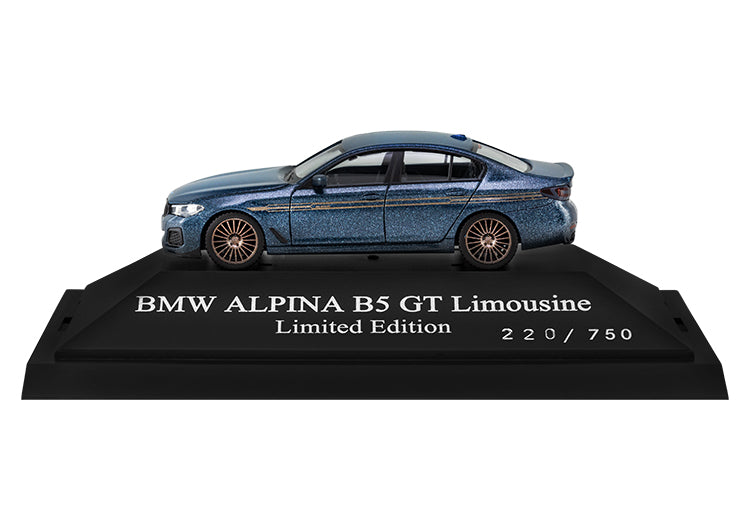 モデルカー BMW ALPINA B5 GTリムジン (G30) アークティック レーズ ブルー 1/87 限定版
