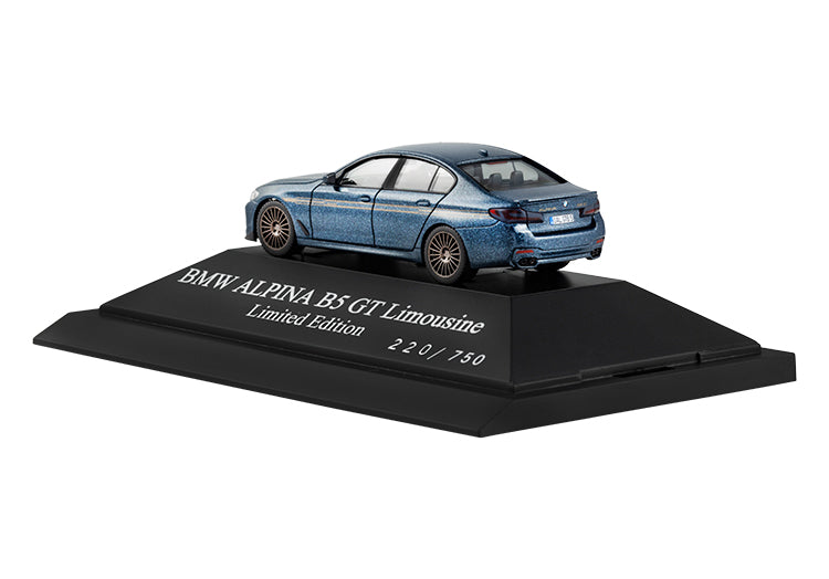 モデルカー BMW ALPINA B5 GTリムジン (G30) アークティック レーズ ブルー 1/87 限定版