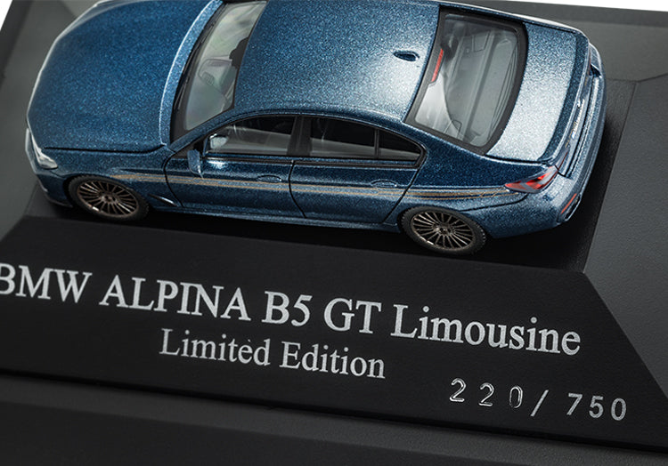 モデルカー BMW ALPINA B5 GTリムジン (G30) アークティック レーズ ブルー 1/87 限定版